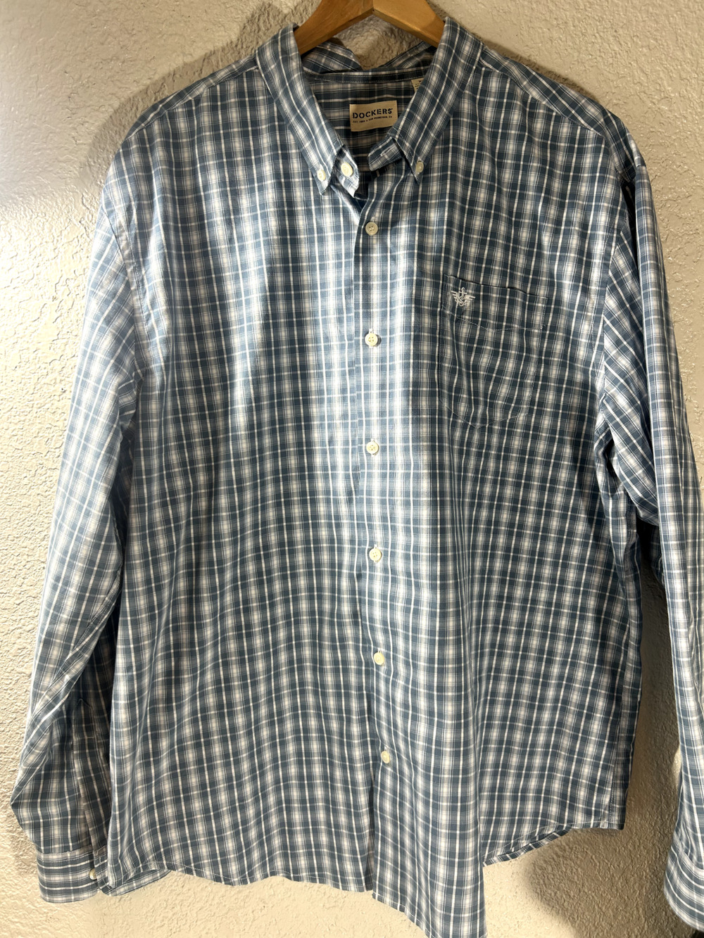 Dockers Light Blue Long Sleeve Button Down Shirt - Size XXL